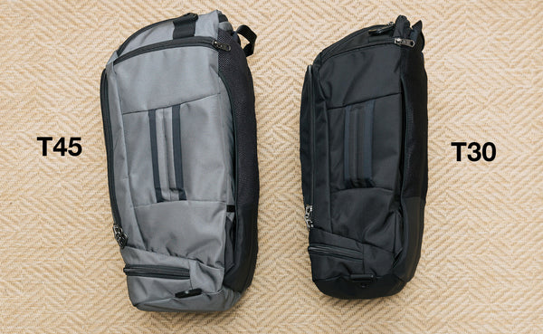A comparison of the grab handle side of the Techonaut 45 (left) and Techonaut 30 (right).